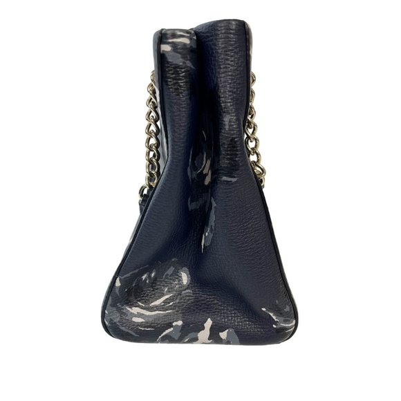 Kate Spade Briar Lane Night Rose Meena Satchel Leather Crossbody Bag Navy Floral - Picture 3 of 13